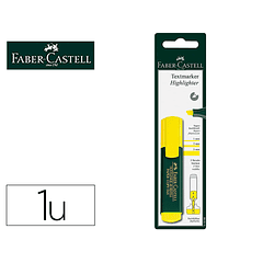 Marcador faber castell fluorescente textliner 48-07 amarelo blister de 1 unidade