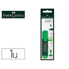 Marcador faber castell fluorescente textliner 48-63 verde blister de 1 unidade