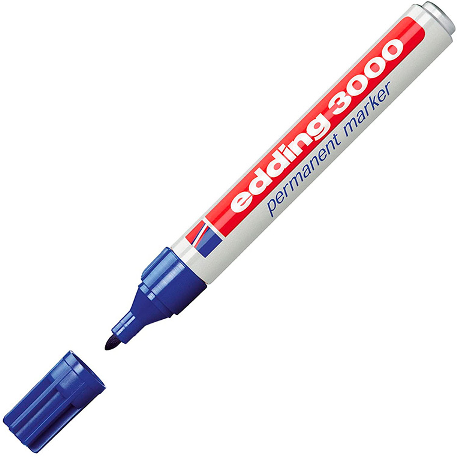 Marcador edding marcador permanente 3000 azul n.3 ponta redonda 1,5-3 mm blister de 1 unidade 3