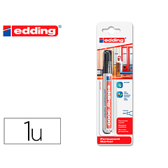 Marcador edding marcador permanente 3000 preto n.1 ponta redonda 1,5-3 mm blister de 1 unidade