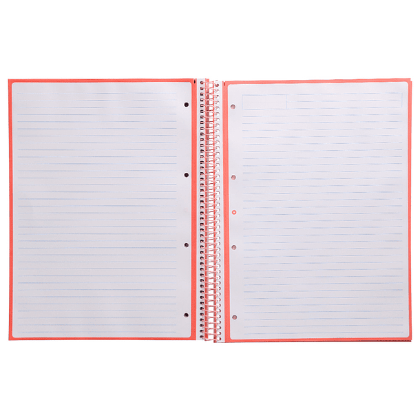 Caderno espiral liderpapel din a4 antartik capa forrada 80f 90 gr pautado 1 banda 4 furos cor rosa claro 4