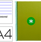 Caderno espiral liderpapel din a4 antartik capa forrada 80f 90 gr pautado 1 banda 4 furos cor verde - Thumbnail 2