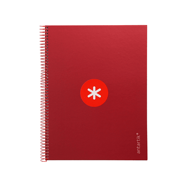 Caderno espiral liderpapel din a4 antartik capa forrada 80f 90 gr pautado 1 banda 4 furos cor framboesa 3