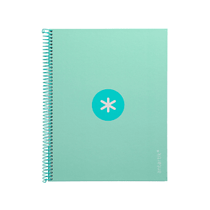 Caderno espiral liderpapel din a4 antartik capa forrada 80f 90 gr pautado 1 banda 4 furos cor menta