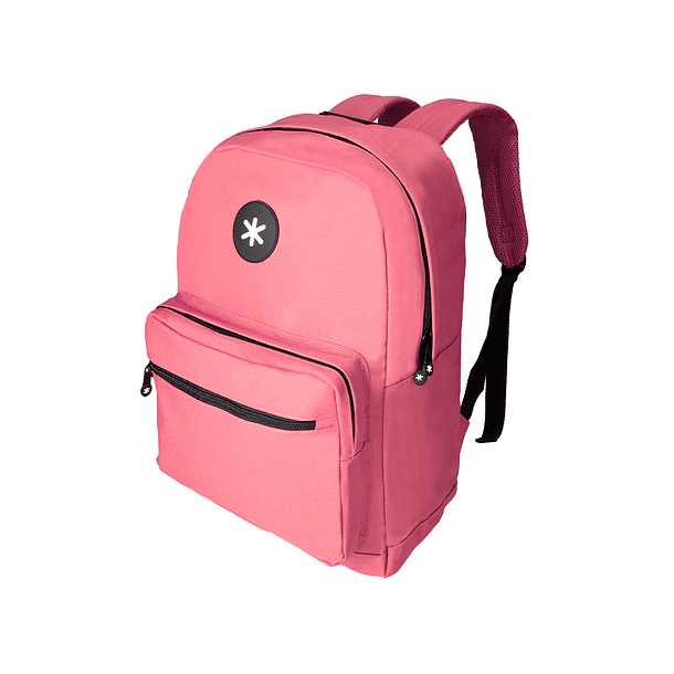 Mochila para portatil 15,6\" antartik com pega e bolso frontal com fecho cor coral 320x140x430 mm 7