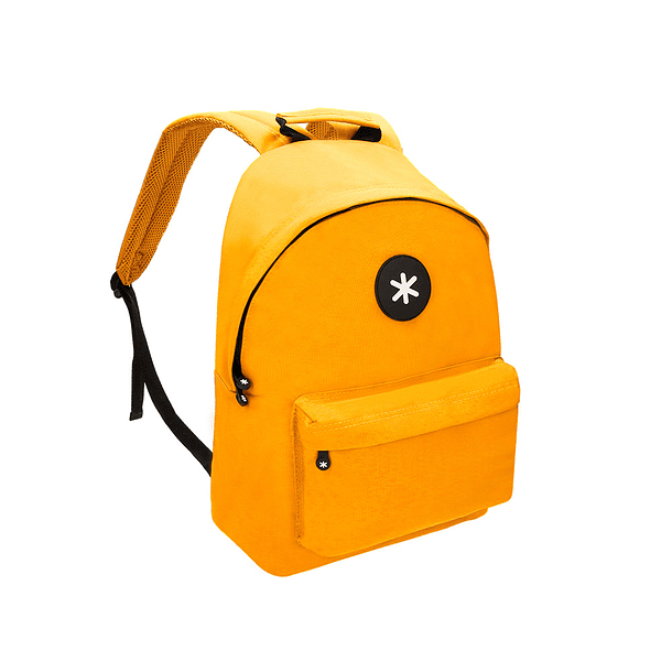 Mochila para portatil 14,1\" antartik com pega e bolsos com fecho cor mostarda 310x160x410 mm 6