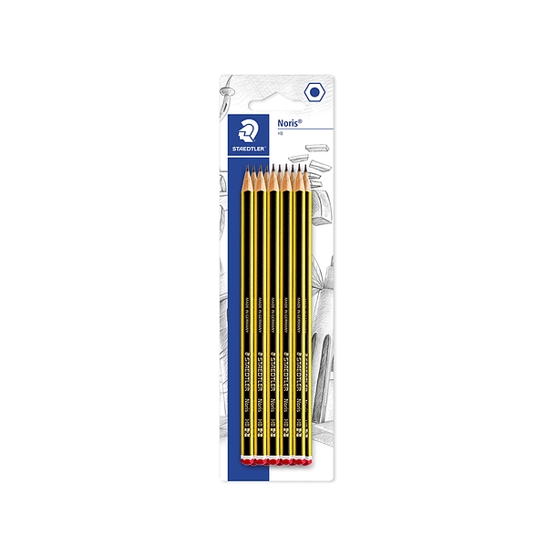 Lapis de grafite staedtler noris nº2 hb blister de 10 unidades 6