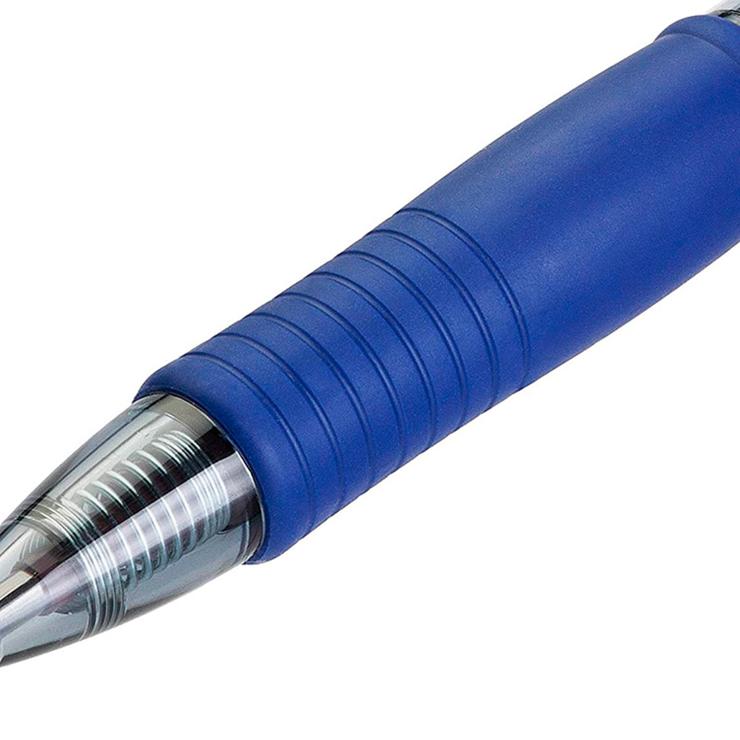 Esferografica pilot g-2 azul tinta gel retratil apoio em borracha em blister 2