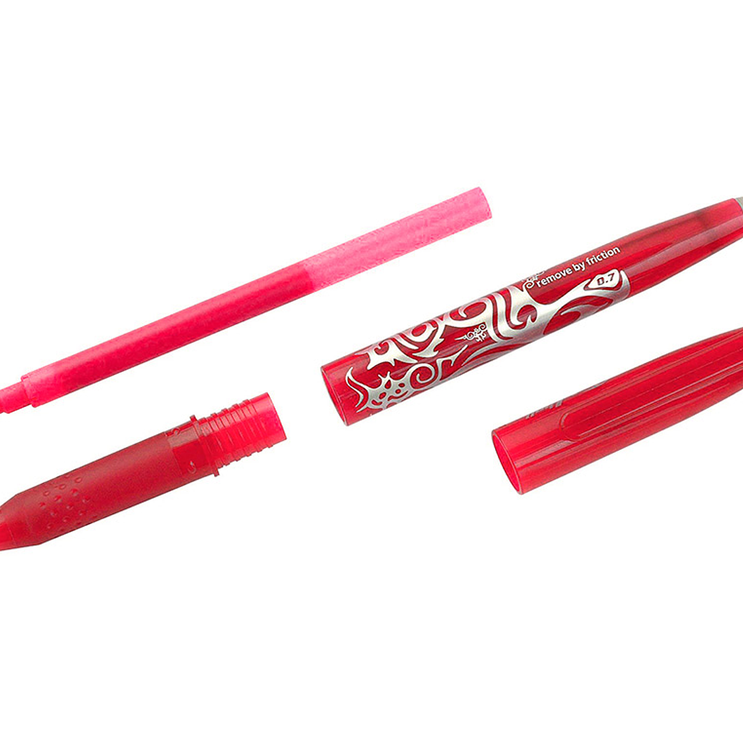 Esferografica pilot frixion ball apagavel 0,7 mm ponta media vermelho em blister 1