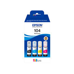 Tinteiro epson /104 4 clr multipack (bk / c / m / y)/ecotank et-2710 / et-2711 / et-2712 / et-2714 / et-2715