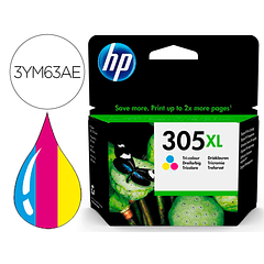 Tinteiro hp 305xl deskjet 1210 / 1212 / 1255 / 2732 / 2752 / 4155 / 4158 envy 6020 / 6052 /6055 / 6420 tricolor 200