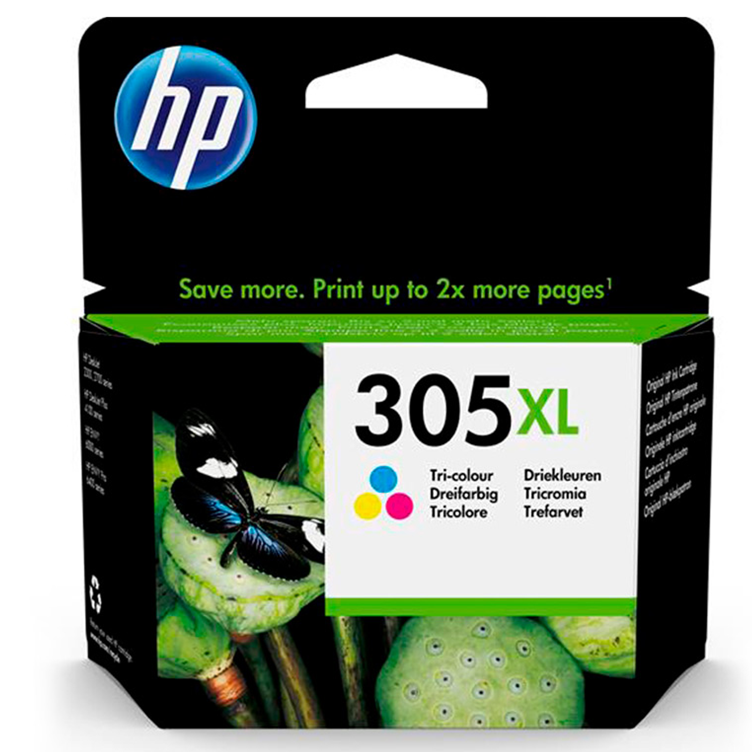 Tinteiro hp 305xl deskjet 1210 / 1212 / 1255 / 2732 / 2752 / 4155 / 4158 envy 6020 / 6052 /6055 / 6420 tricolor 200 1