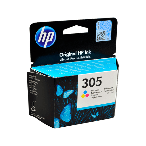 Tinteiro hp 305 deskjet 1210 / 1212 / 1255 / 2732 / 2752 / 4155 / 4158 envy 6020 / 6052 /6055 / 6420 tricolor 100 4