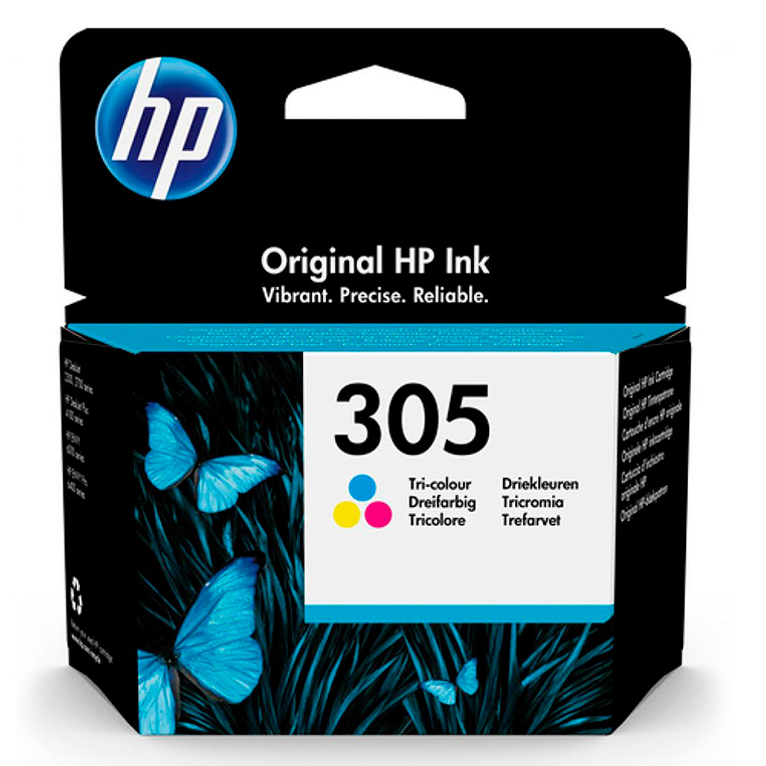 Tinteiro hp 305 deskjet 1210 / 1212 / 1255 / 2732 / 2752 / 4155 / 4158 envy 6020 / 6052 /6055 / 6420 tricolor 100 1