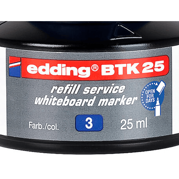 Tinta marcador edding quadro branco btk-25 cor azul frasco de 25 ml 4