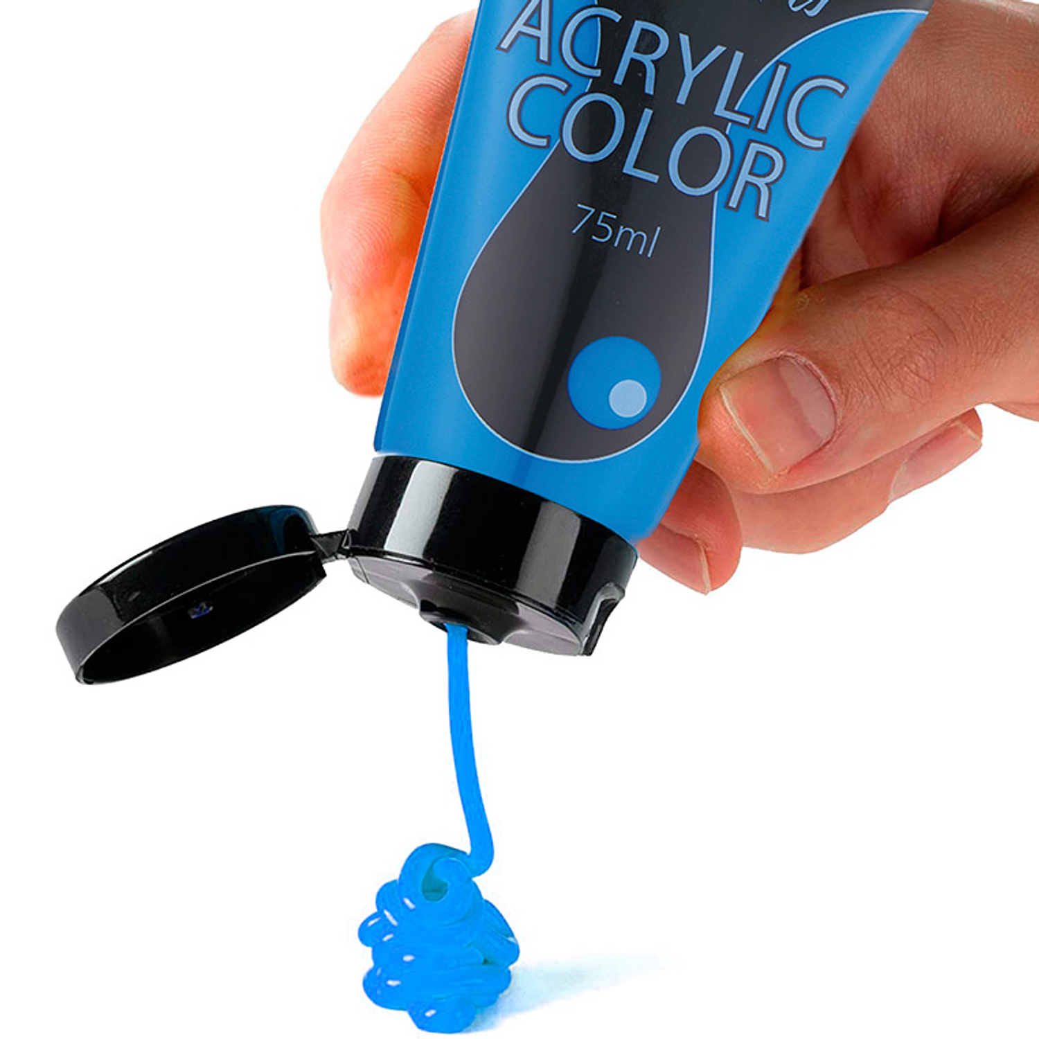 Tinta acrilica pentel em tubo de 75 ml cor azul ceu escuro 3