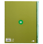 Caderno espiral liderpapel din a4 antartik capa forrada 80f 90 gr quadricula 5mm 1 banda 4 furos cor verde - Miniatura 1