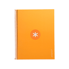 Caderno espiral liderpapel din a4 antartik capa forrada 80f 90 gr quadricula 5mm 1 banda 4 furos cor mostarda