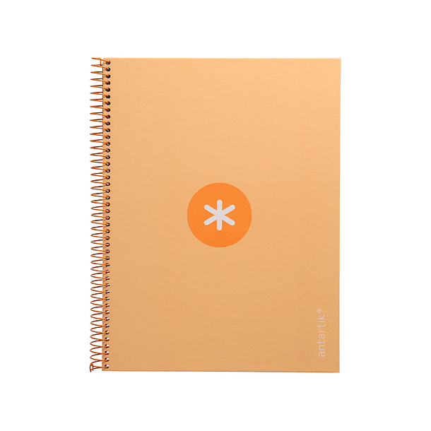 Caderno espiral liderpapel din a4 antartik capa forrada 80f 90 gr quadricula 5mm 1 banda 4 furos cor amarelo claro 3