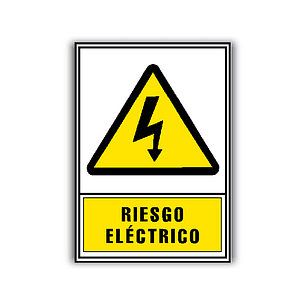 Pictograma archivo 2000 risco electrico pvc amarelo luminiscente 210x297 mm