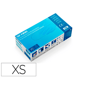 Luvas de nitrilo bestsafe tamanho xs caixa de 100 unidades