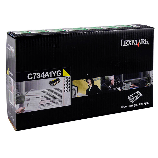 Toner laser lexmark c734 amarelo 6000 paginas 3