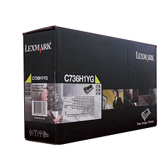 Toner laser lexmark c736h1yg amarelo 10000 paginas