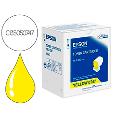 Toner epson c13s050747 amarelo 8 800 paginas