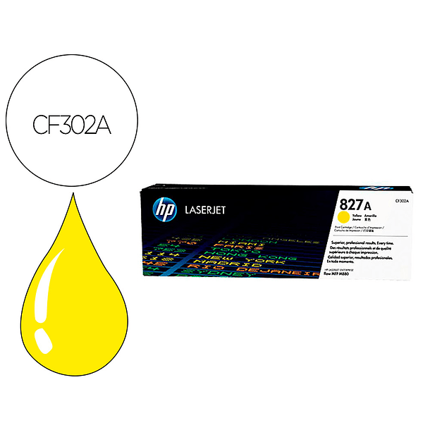 Toner hp 827a laserjet pro mfp m880 amarelo 32000 paginas 2