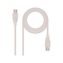 Cabo usb nanocable 2.0 tipo a/m-a/m cor cinza comprimento 1 m