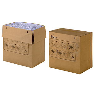 Bolsa de residuos rexel reciclavel para destruidora auto+ 750x/750m capacidade 115 l pack de 50 unidades 368x488x293 mm