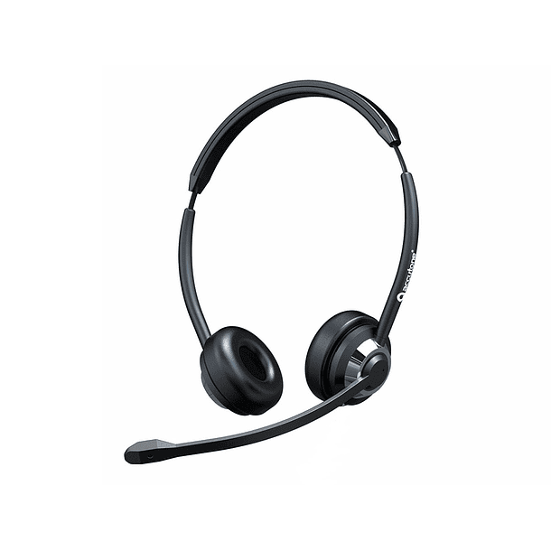 Auricular accutone btb310mkii binaural bluetooth almofada pele bateria 10 horas 8 mt alcance cancelamento som 1