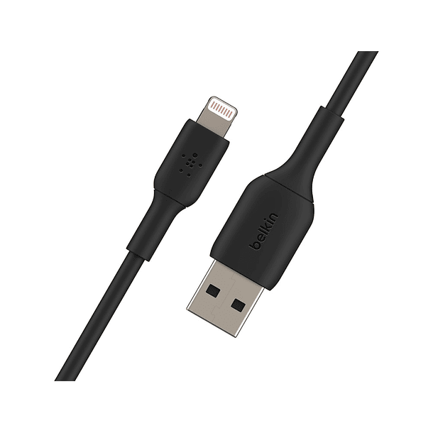 Cabo lightning belkin caa001bt2mbk a usb-a boost charge comprimento 2 m cor preto 3