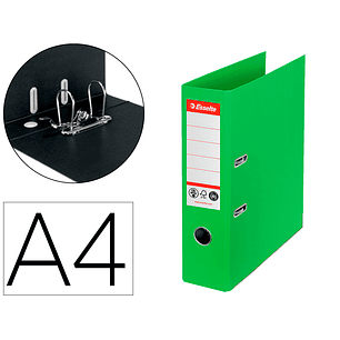 Pasta de arquivo de alavanca esselte nº1 co2 neutral din a4 cartao forrado lombada 75 mm verde vivo