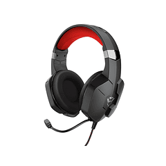 Auricular trust gaming gxt323 carus comp. cabo 1,2 m com microfone conexao jack 3.5 mm cor preto