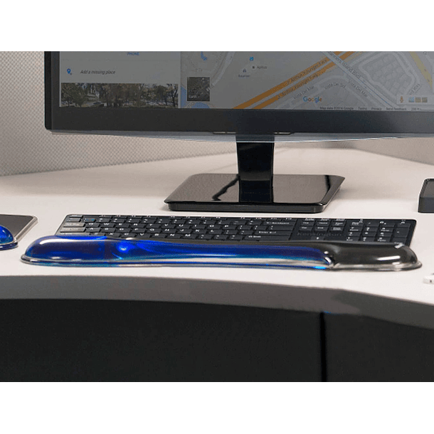 Apoio de pulsos kensington duo gel teclado cor preto/azul 240x182x25 mm 4