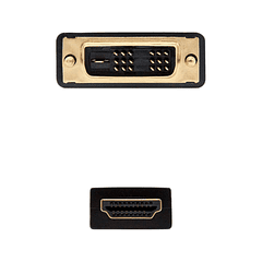 Cabo dvi nanocable a hdmi dvi18+1/m-hdmi a/m cor preto comprimento 3 m