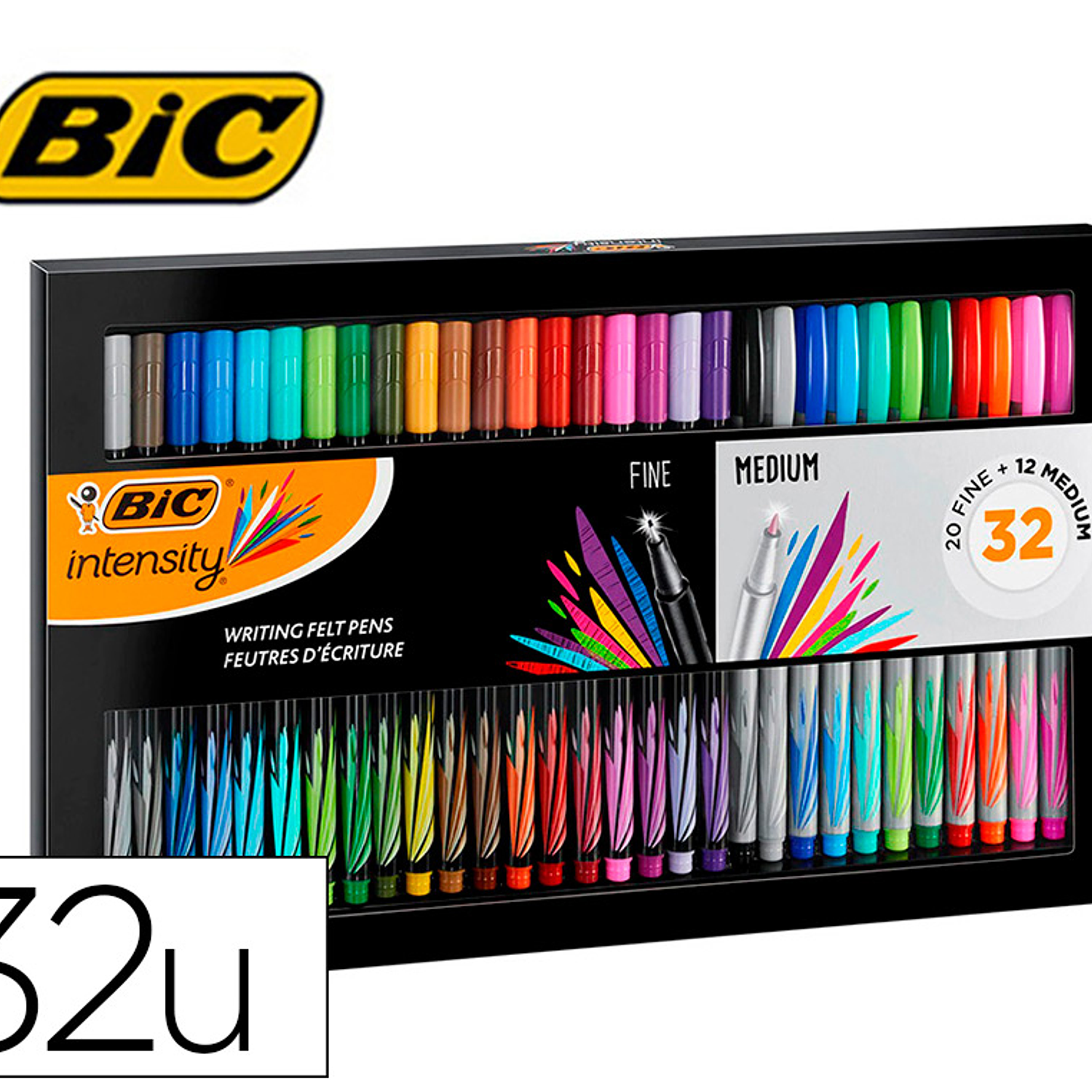 Marcador bic intesity collection estojo de 32 unidades cores sortidas 2