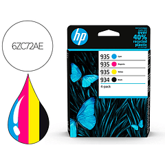 Toner hp 934/935 y 6zc72ae multi pack preto / cian / magenta / amarelo