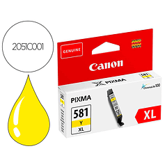 Tinteiro canon pixma cli-581xl amarelo