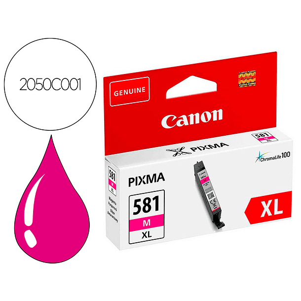 Tinteiro canon pixma cli-581xl magenta 1