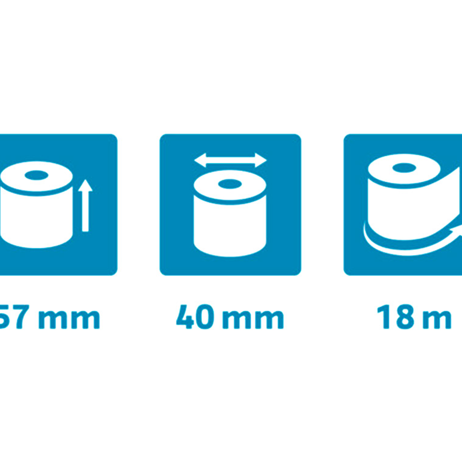 Rolo calculadora exacompta safe contact termico 57 mm x 40 mm 52 g/m2 8