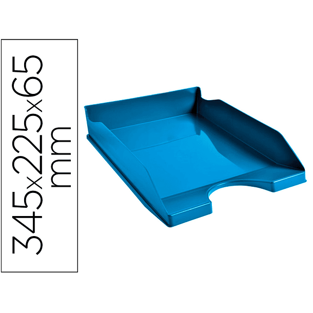 Bandeja secretaria exacompta clean safe azul 345x255x65 mm 3