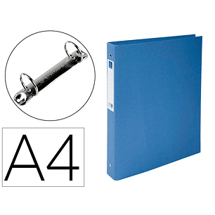 Pasta de 2 aneis 30 mm redondas exacompta clean safe din a4 cartao forrado azul