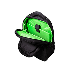 Mochila para portatil q-connect 15,6\&quot; preta 1 asa 2 bolsos exteriores medidas 320x430x140 mm fabricada em rpet