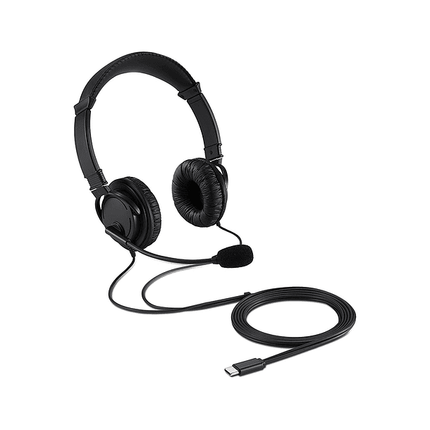 Auriculares kensington hi-fi com microfone cabo usb-c 182 cm 3