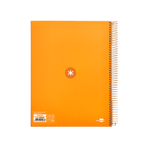 Caderno espiral liderpapel din a4 antartik capa forrada 120 f 100 gr pautado 5 bandas cor mostarda 3