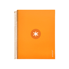 Caderno espiral liderpapel din a4 antartik capa forrada 120 f 100 gr pautado 5 bandas cor mostarda