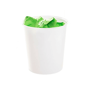 Cesto de papeis archivo 2000 ecogreen plastico 100% reciclavel 18 litros cor branco pastel