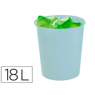 Cesto de papeis archivo 2000 ecogreen plastico 100% reciclavel 18 litros cor azul pastel